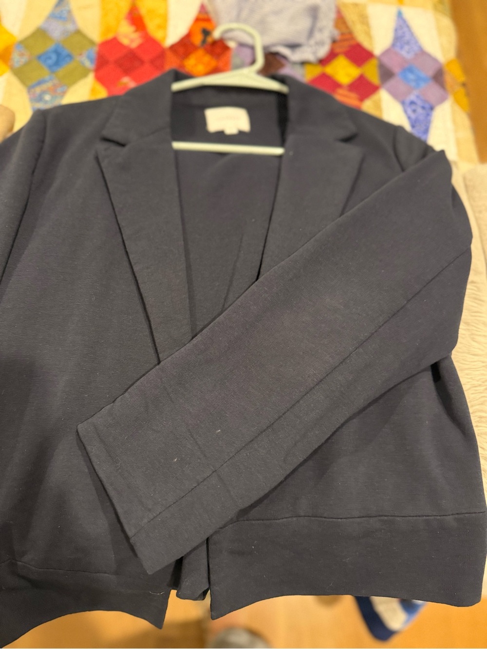 Women’s Navy Knit Blazer - Classic Casual SOFT shorter Anthropologie